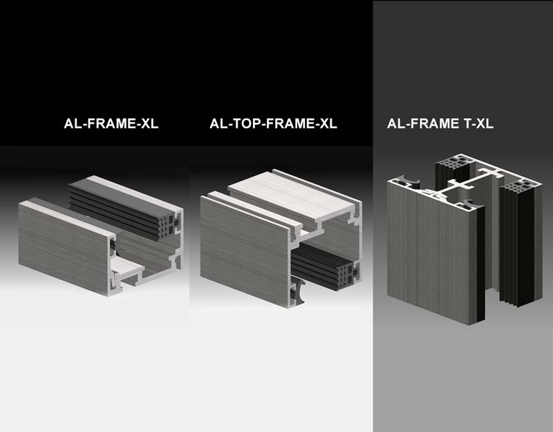 AL OFFICE XL und NY Rahmenprofile