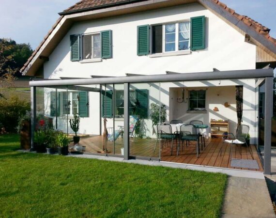 Pergola / gedeckter Sitzplatz 2 smotec glasdach terrasse ueberdachung wintergarten